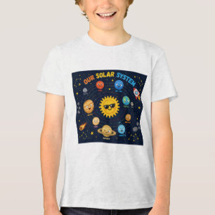 Nossa Camiseta Infantil do Sistema Solar – Desenho