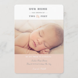 Nossa casa cresceu a dois pés de anúncio de nascim