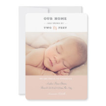 Nossa casa cresceu a dois pés de anúncio de nascim