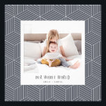 Nossa foto instantânea geométrica do mundo todo<br><div class="desc">Nosso poster geométrico de estilo fotográfico instantâneo em todo o mundo. A cor de fundo pode ser alterada.</div>