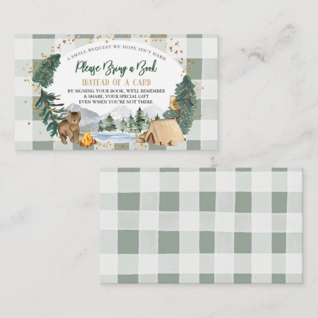 Nossa maior aventura traga um cartão de livro (Frente/Verso)