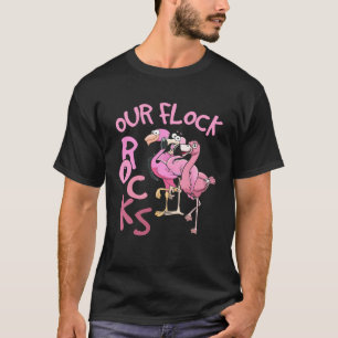 Nossa Manada Balança Camiseta Família Flamingo Fér
