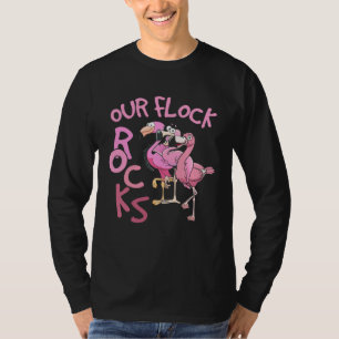 Nossa Manada Balança Camiseta Família Flamingo Fér
