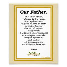 Nossa Padre Prayer Matthew 6:9-13 Foto
