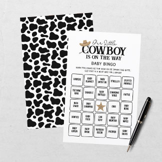 Nossa Pequena Criança de Rodeio Western Bingo de C