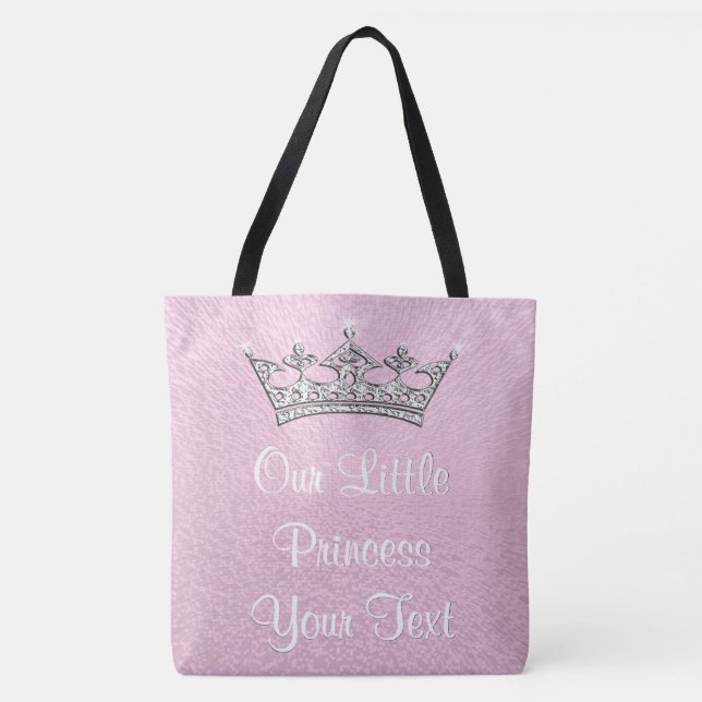 Nossa Pequena Princesa Personalizada Tote Bag (Frente)
