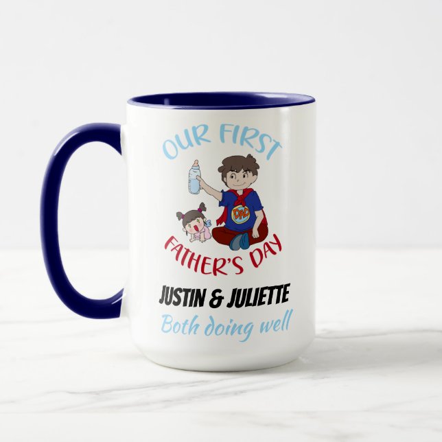 Nossa primeira caneca personalizada do dia de os p (Esquerda)