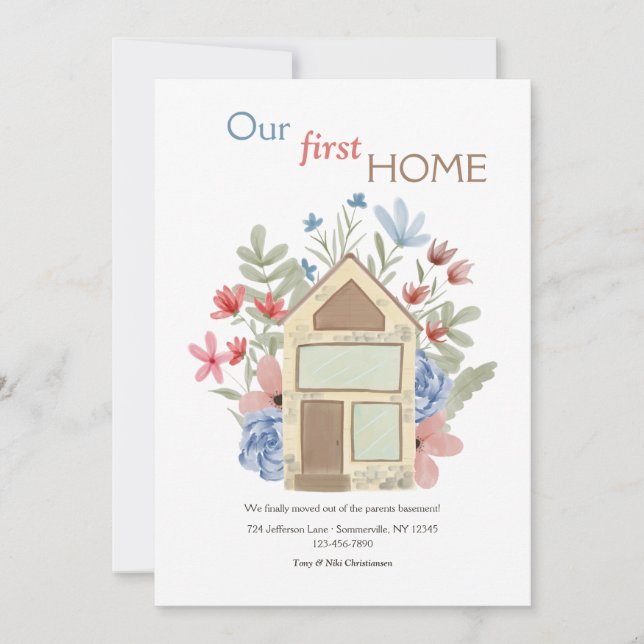 Nossa Primeira Casa Movendo Cartões de Anúncio (Frente)