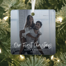 Nossa primeira foto de Natal Mínimo Elegante Moder