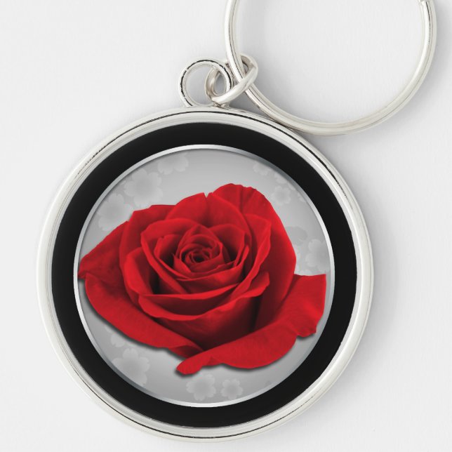 Nossa Rosa de Amor - Belo Chaveiro Rosa vermelha (Frente)