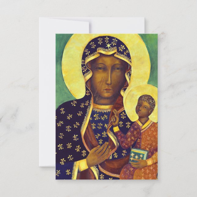 Nossa senhora de Czestochowa Black Madonna Icon Po (Frente)
