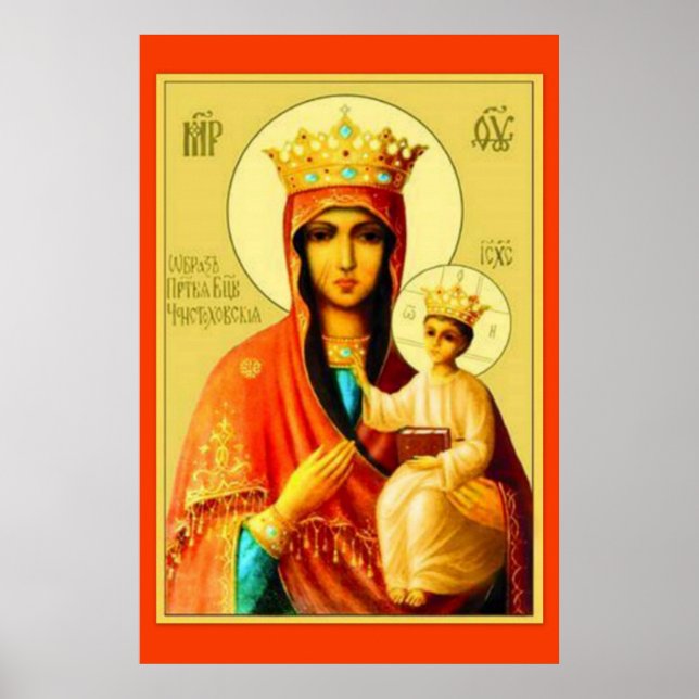 Nossa Senhora de Czestochowa Virgem Maria Poster (Frente)