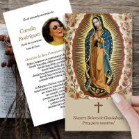 Nossa Senhora de Guadalupe 5 Cartões de Oração Esp
