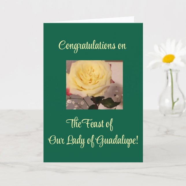 Nossa Senhora de Guadalupe, Cartão do Banquete (Planta pequena)