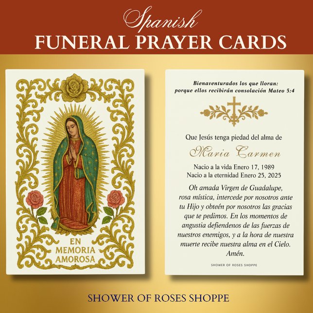 Nossa Senhora de Guadalupe Oração Funeral Espanhol (Criador carregado)