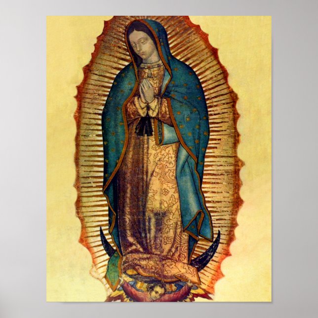 Nossa Senhora de Guadalupe Virgem Maria Poster (Frente)