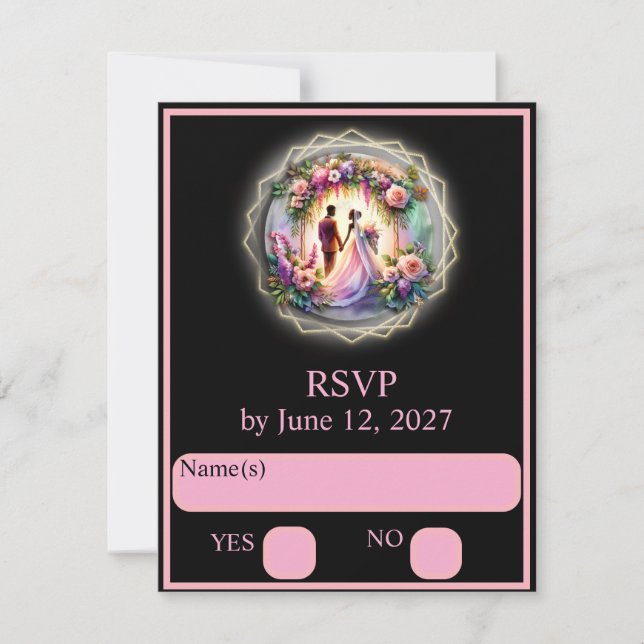 Nosso Amor É Mais Brilhante Do Que A Lua RSVP (Frente)