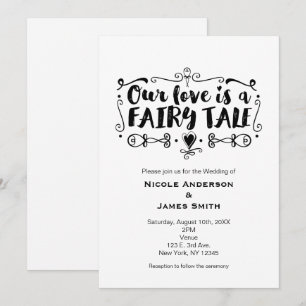 NOSSO AMOR É UMA HISTÓRIA DE FADAS Convite de Casa