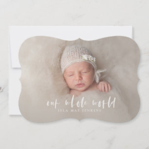 nosso anúncio de nascimento mundial