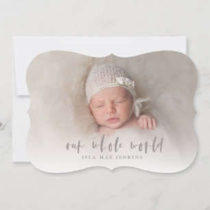 nosso anúncio de nascimento mundial