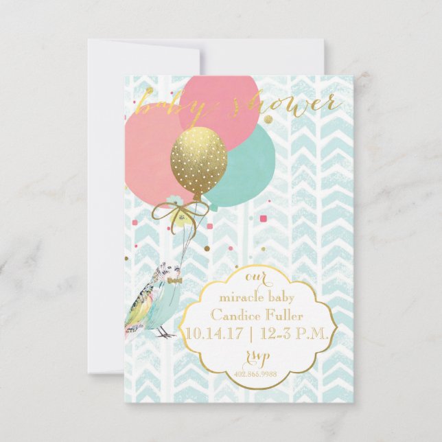 Nosso bebê milagre - Convite para Chás (Frente)