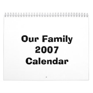 Nosso calendário da família 2007