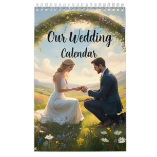 Nosso Calendário Personalizável De Casamento,