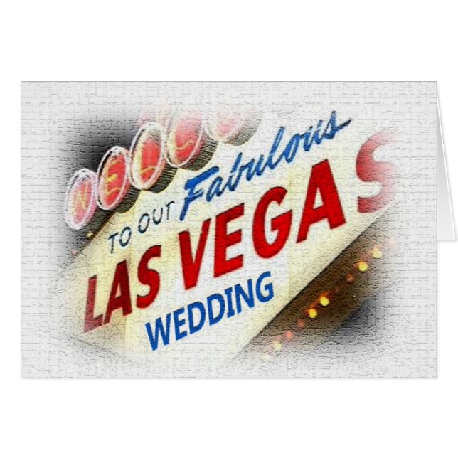 Nosso Cartão De Casamento De Las Vegas (Frente Horizontal)
