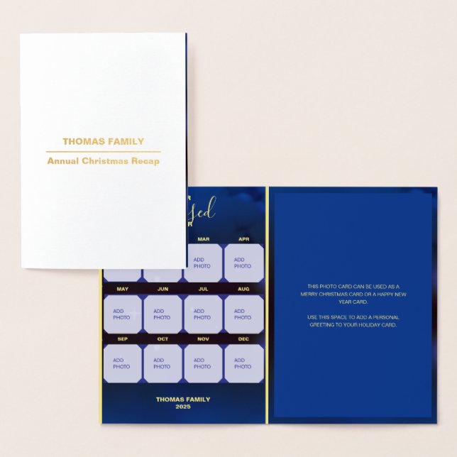 Nosso Cartão de Foto de Férias 12 Anos Abençoado (Exibição)