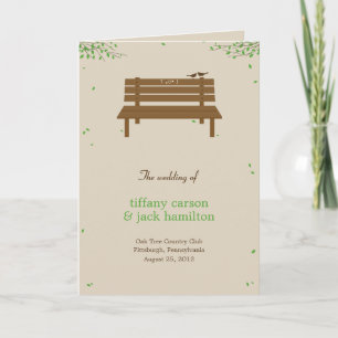 Nosso Cartão de Programa Bench Wedding