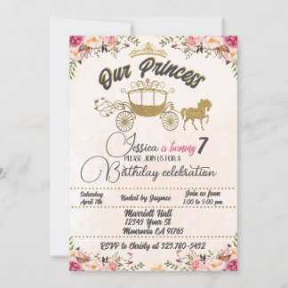Nosso convite de aniversário para a princesa