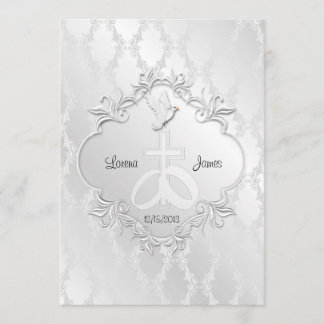 Nosso convite religioso do casamento do amor