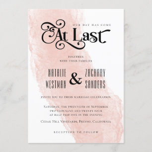 Nosso Dia Chegou No Último Convite De Casamento