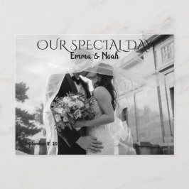 Nosso Dia Especial Cartão Postal de Foto de Casal