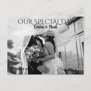 Nosso Dia Especial Cartão Postal de Foto de Casal