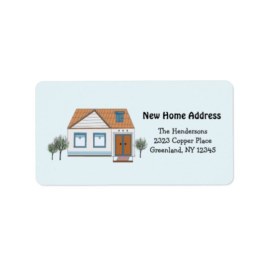 Nosso endereço novo Home à moda Etiqueta De Endereço