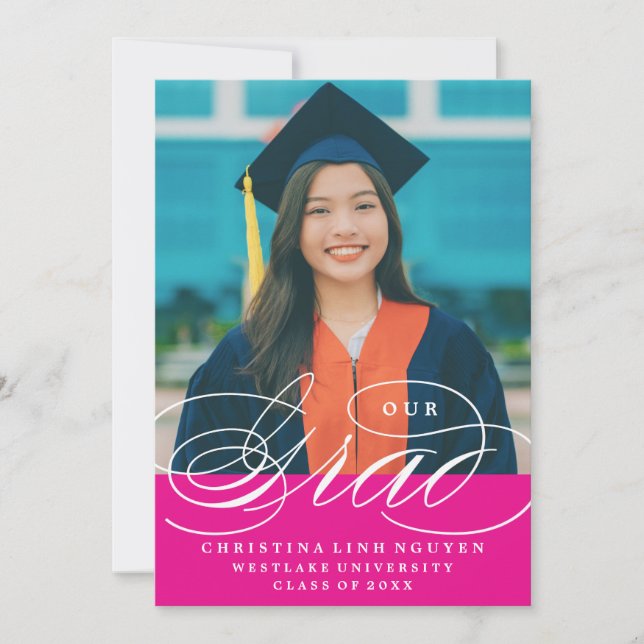 NOSSO FORMANDO DE SCRIPT ELEGANTE | CONVITE DE GRA (Frente)