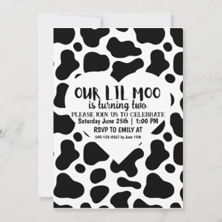 Nosso Lil Moo Boy Está Virando Dois Cartão De Aniv
