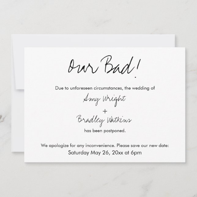 "Nosso Mau" Humor Adiou Anúncio de Casamento (Frente)