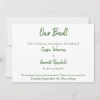 Nosso Mau Verde Branco Adiou Anúncio de Casamento