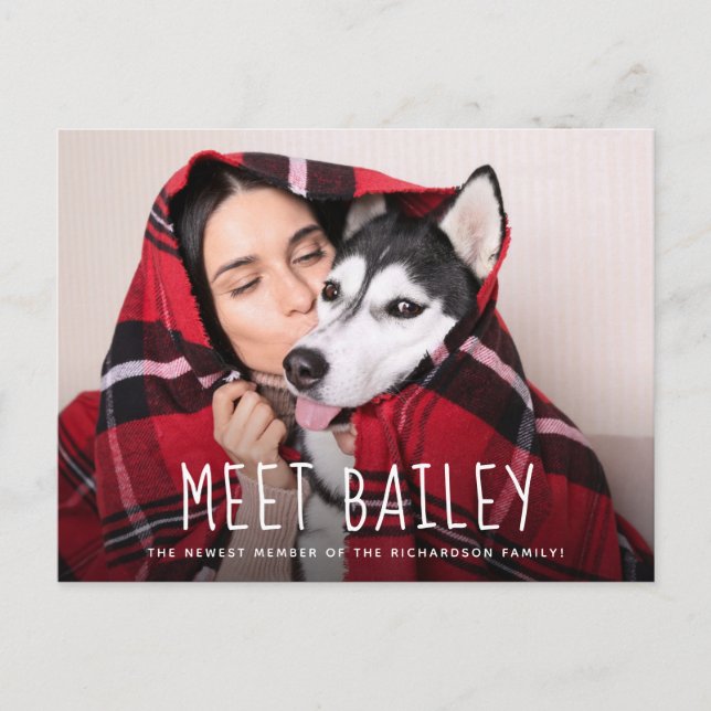 Nosso Novo Cachorro Pet | Anúncio de Foto Simples (Frente)