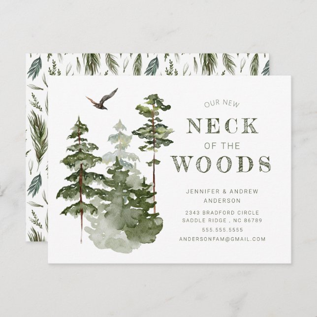 Nosso Novo Pescoço da Floresta | Anúncio de mudanç (Frente/Verso)