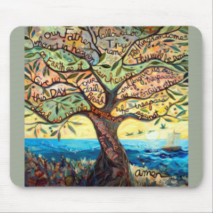 Nosso pai (a Oração) do senhor Mousepad colorido