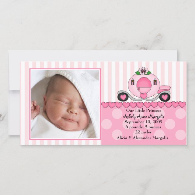 Nosso pequeno anúncio de nascimento da FOTO da Pri (Frente)