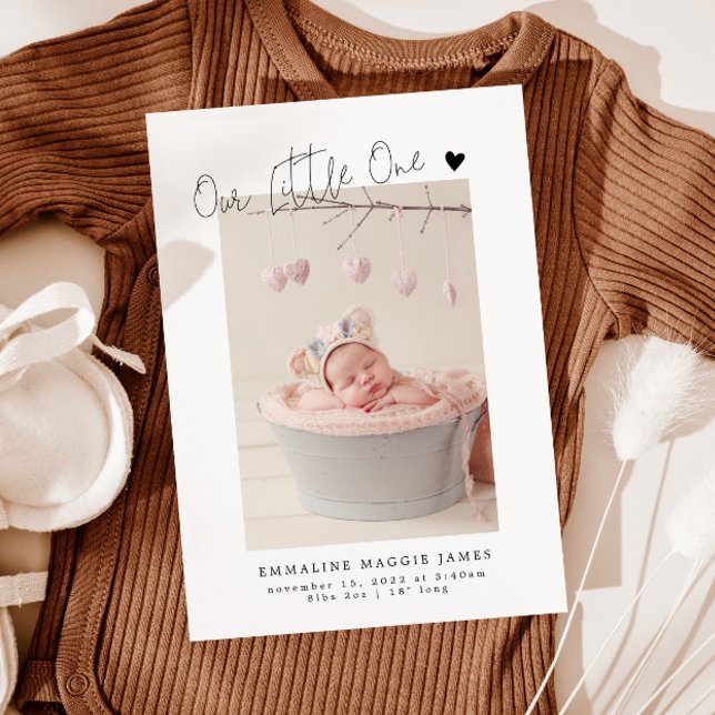 Nosso pequeno anúncio de nascimento moderno (Criador carregado)