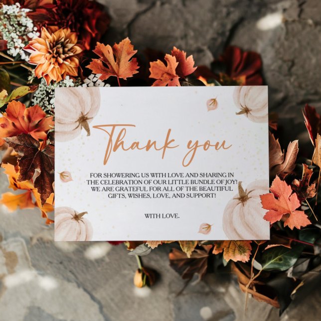 Nosso Pequeno Cartões de agradecimentos de Abóbora (Criador carregado)