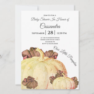 Nosso Pequeno Chá De Bebê Rosa-Rosa-Abóbora