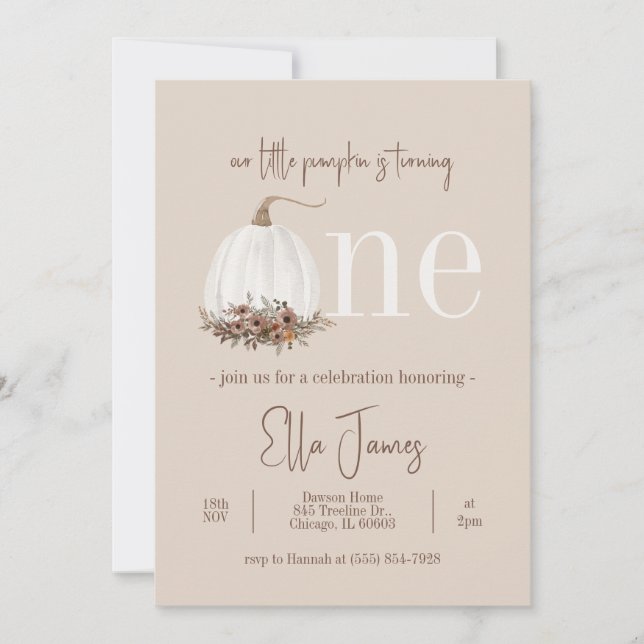 Nosso Pequeno Convite Para Aniversário (Frente)