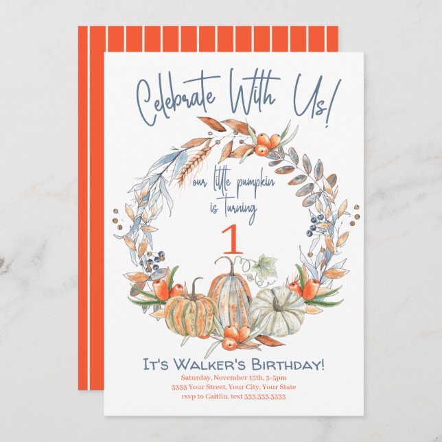 Nosso Pequeno Convite Para Aniversário (Frente/Verso)