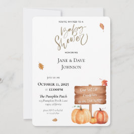 Nosso Pequeno Convite Para Chá de fraldas De Abóbo